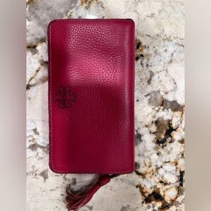 Tory Burch Red Leather Wallet